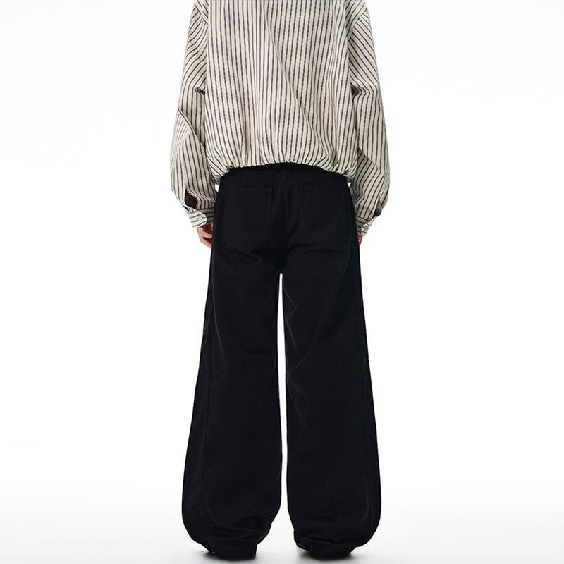 LKTM Американский Ретро Унисекс Брюки А-силуэта из Чистого Хлопка - Высококлассный Чистый Крой в Пол