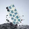 For iPhone 17 Case Blue Turtle Pattern Printing Straight Edge TPU Phone Back Cover