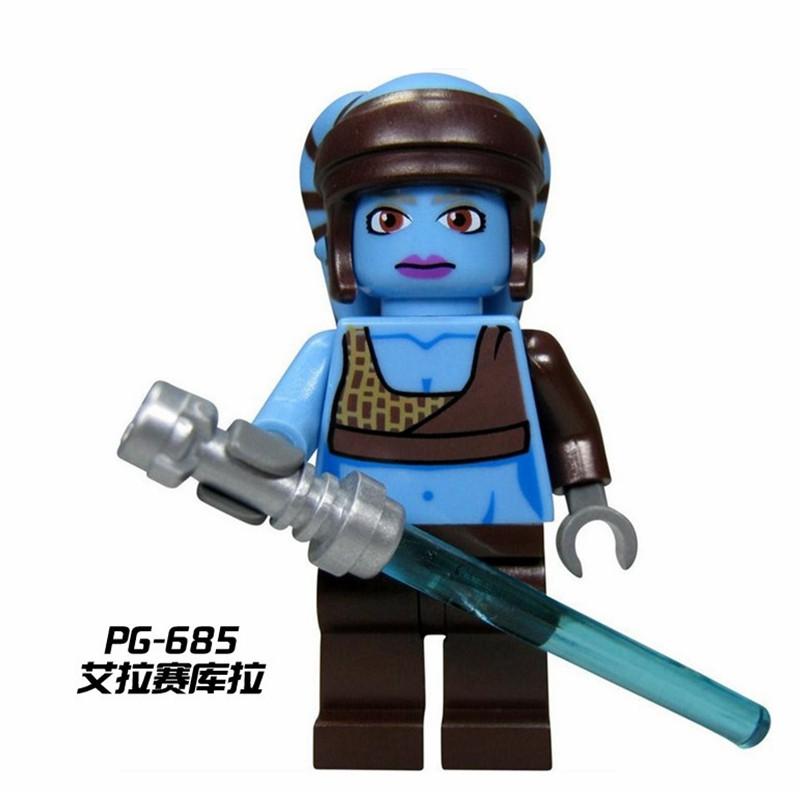 Star Wars Minifigures Yoda Darth Vader Luke Han Solo Mandalorian Set Building Blocks Toys Gifts Pg792