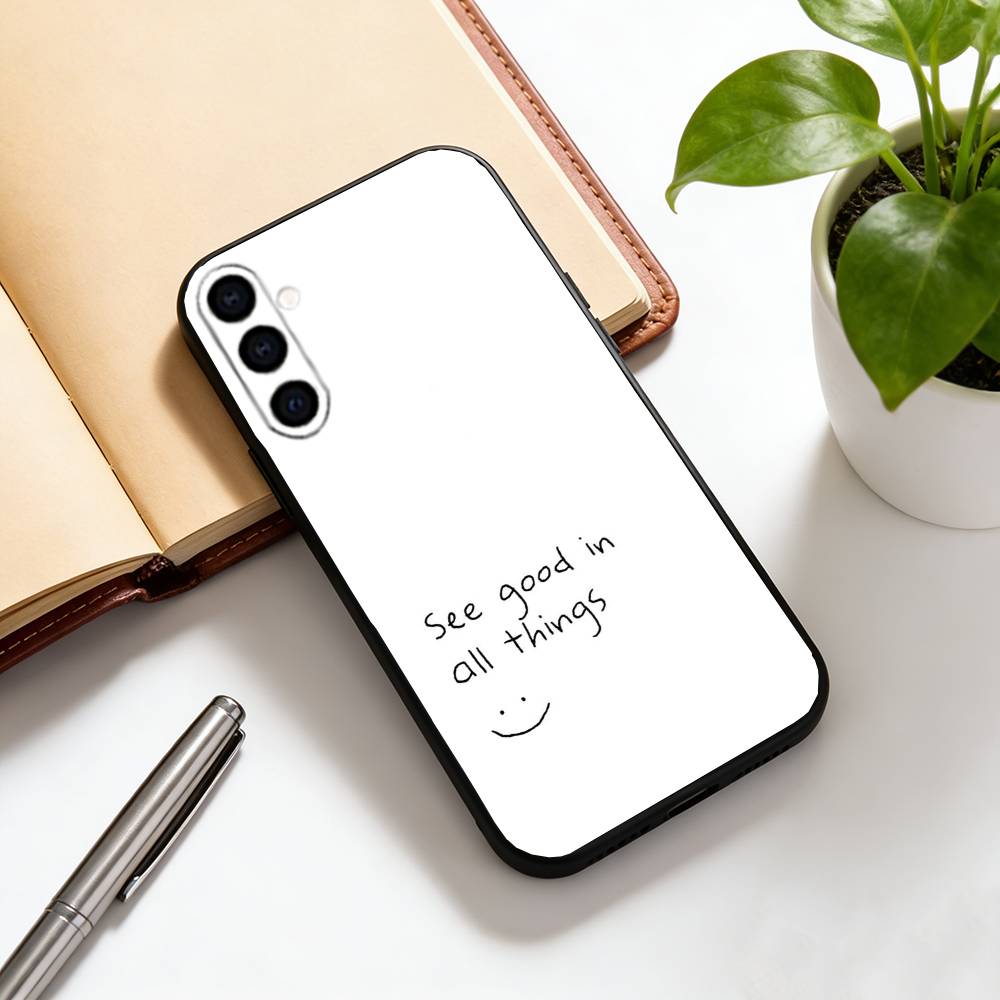 Минималистичный чехол для телефона Черный силикон Мягкий Для Samsung Galaxy A73,A72,A71,A70,A53,A52,A51