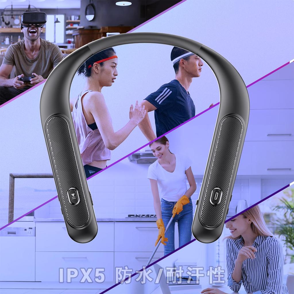 Нашейный динамик Bluetooth Носимый на шее динамик с японским голосом 15 часов непрерывной работы Идеально подходит для и активного отдыха [Новый сверхлегкий