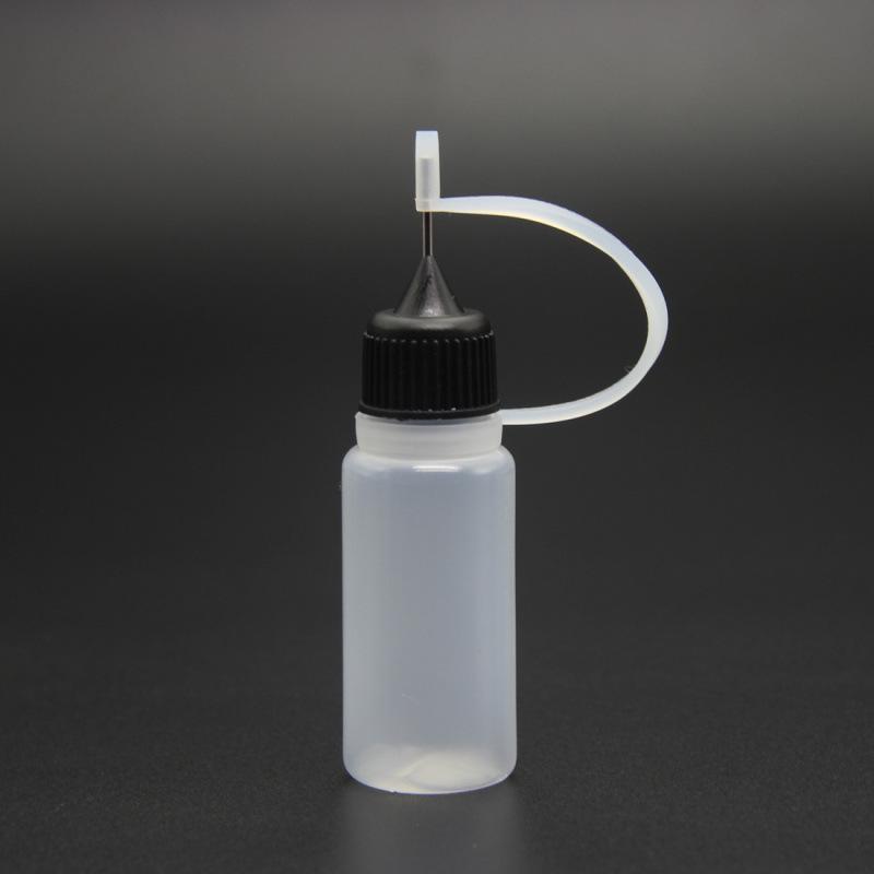 Needle-Point Liquid Dispensing Bottle for Makeup, Tattoo Pigment, Essential Oils, PE Plastic