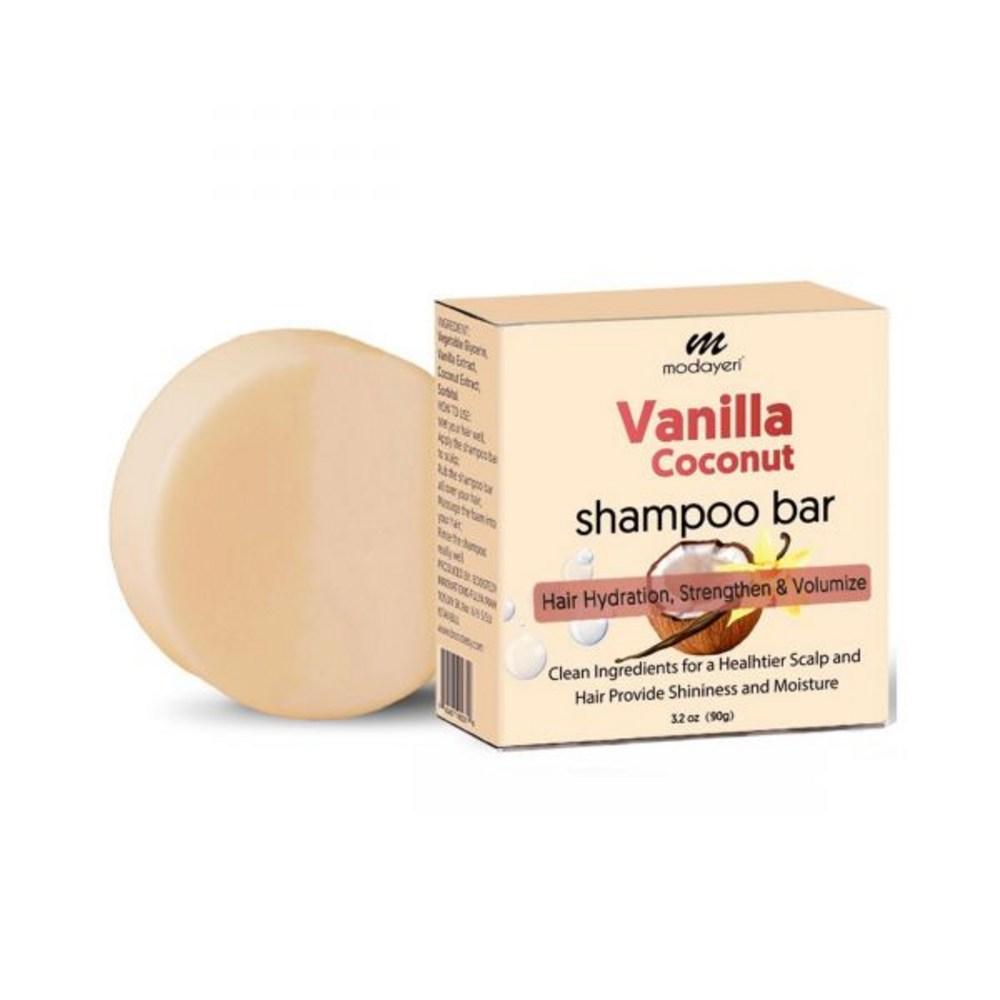 Vanilla Coconut Shampoo Bar - Natural Hair Care Nourishes Hair Strengthening and Volumizing - Sulfate Free Paraben Free - Tropical Fragrance 3.2 Oz.