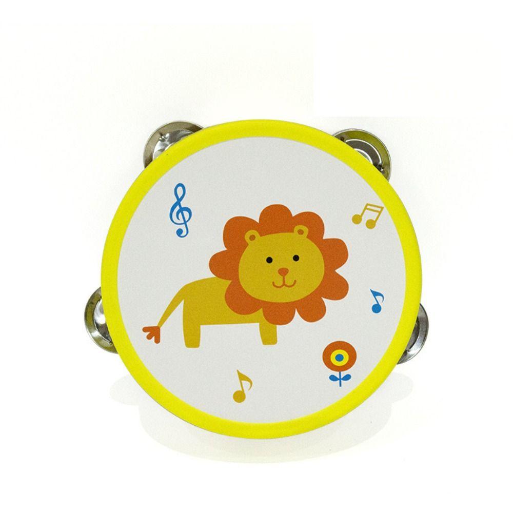 Shaker Hand Held Drum Cartoon Mini Tambourine Durable Percussion Instrument Toddlers