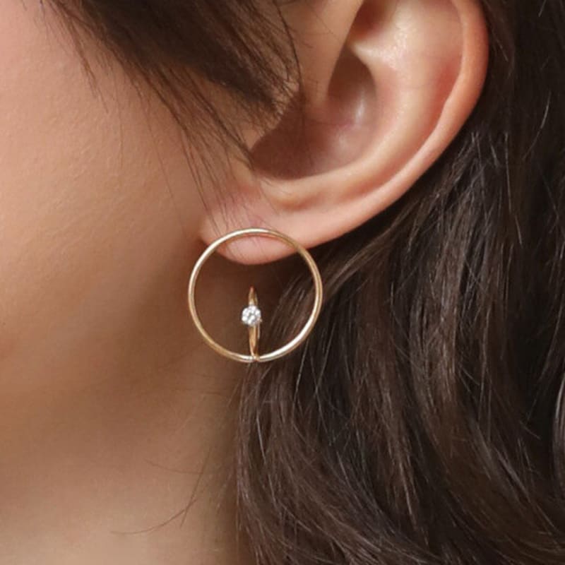 DU T`Ai PONT Cross Line Earrings