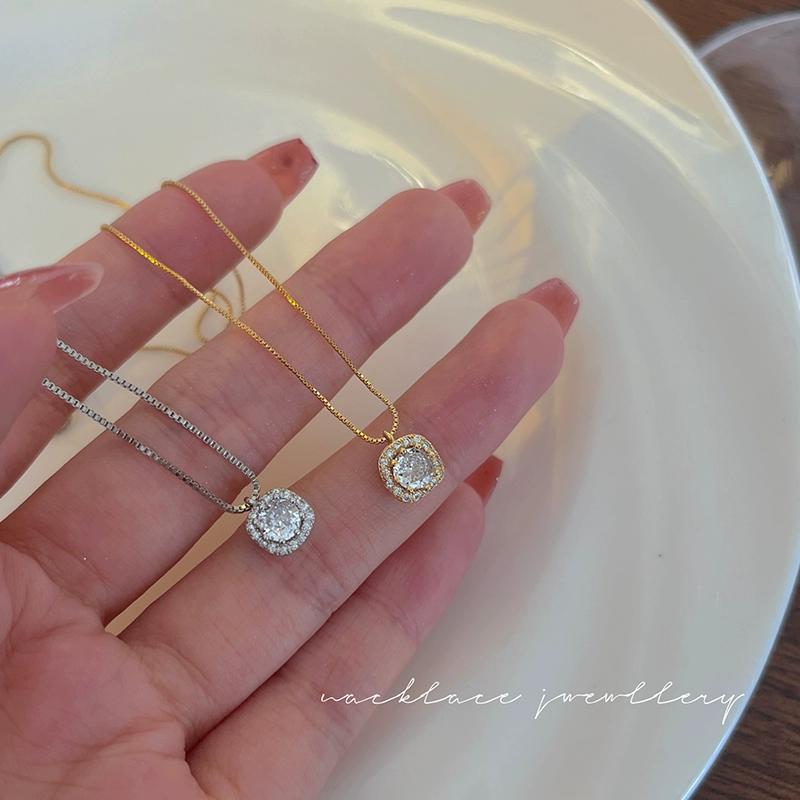 Модное блестящее ожерелье с подвеской в виде капли воды из циркона для женщин и девочек, летнее легкое роскошное элегантное ожерелье с подвеской в виде ключицы