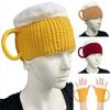 Knitted Beer Lovers Hairline Cap Pullover Beer Cup Gloves Fashion 3D Beer Cup Hat Girls