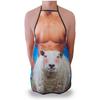 Humorous Apron Man Sexy Body and Funny Funny Sheep