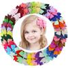 40Pcs Multicolor Ribbon Bow Hair Clip  Color Hairpin Hair Accessories For Baby Girls Kids Teens Toddlers Children By ANAI International