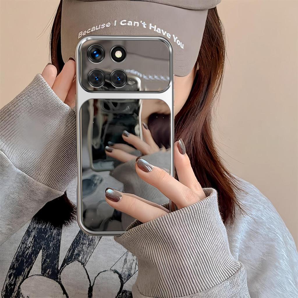 Чехол для HONOR X8c,X8b,X8 5G,X7d,X7c,X6c,X6b,X6a,X6,X5b Plus,400 Smart 5G,200 Smart Trending с большим окном, Зеркальный чехол для телефона