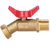 Cross Border American Standard Rain Bucket Brass Faucet Butterfly Shaped Faucet 1/2NPT X 3/4GHT Outdoor Garden Quick Tap