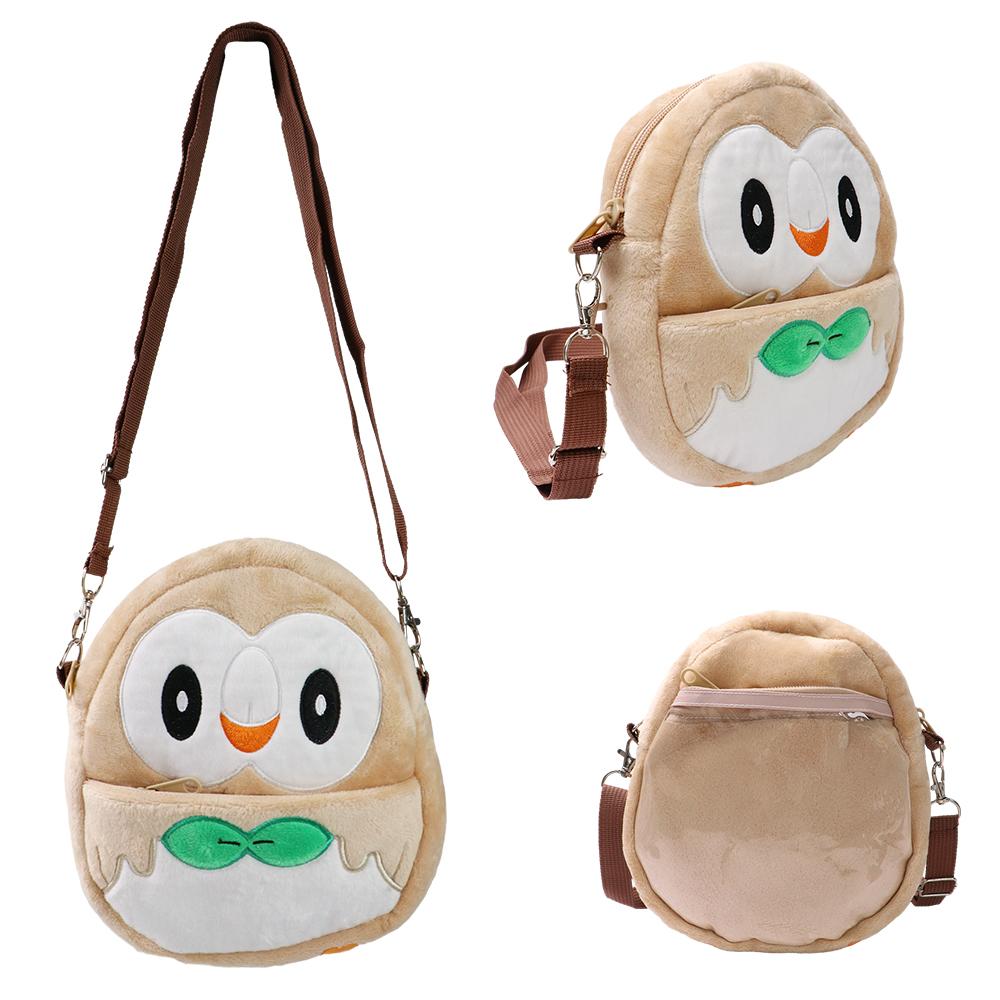 Gengar Lucario Mimikyu Snorlax Plush Shoulder Bags Psyduck Rowlet Pikachu Toys Kawaii Anime Peluche Dolls Gifts