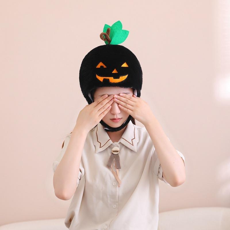 Хэллоуинская тыква, Черная тыква ужасов, Шапка-капюшон, Фотореквизит, Мультяшный капюшон, Реквизит для выступлений