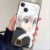 D-Киллуа Зольдик H-Охотник х Охотник Чехол для телефона для iPhone 17 16 15 14 13 12 Max Plus Силиконовый Черный Чехол