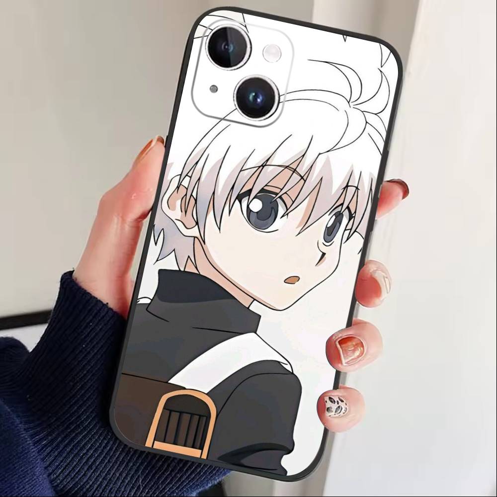 D-Киллуа Зольдик H-Охотник х Охотник Чехол для телефона для iPhone 17 16 15 14 13 12 Max Plus Силиконовый Черный Чехол