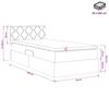 Storage Bed with Mattress Blue 90 x 200 cm Velvet