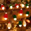 Warm Glow LED Christmas Tree Ornament Lights Knit Hat Shaped Lights  Birthday Parties