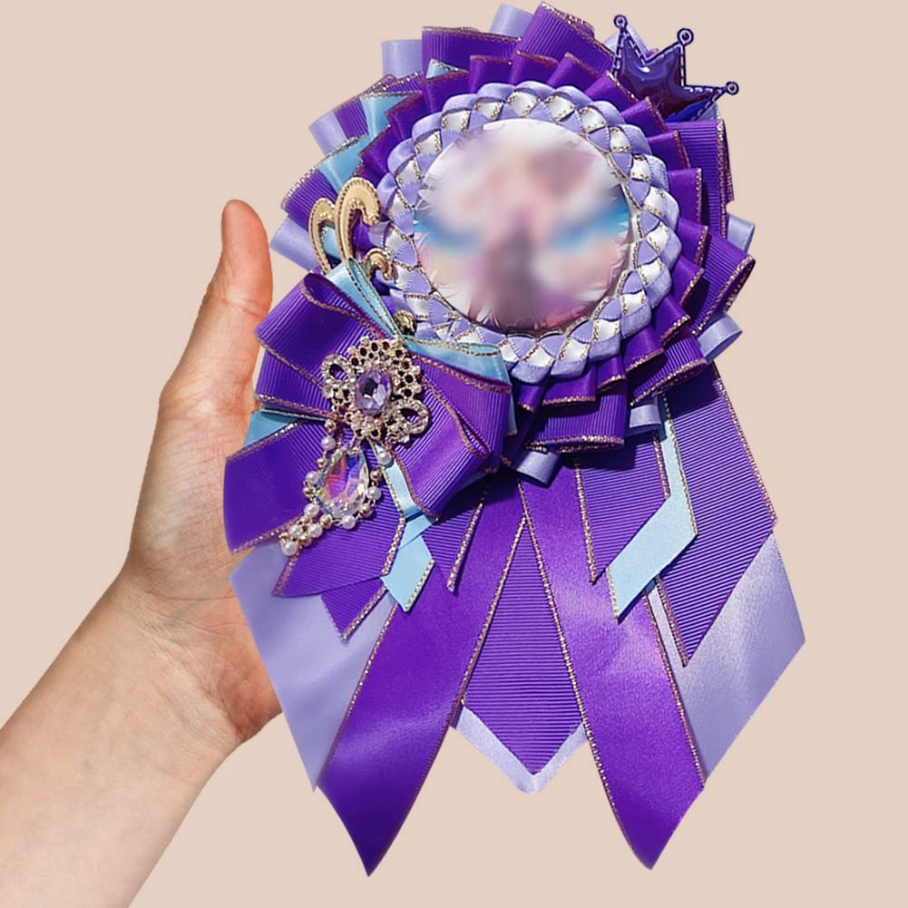 YUYAKESHI Rosette for Can Badge Ita Bag Handmade Ita Bag Can Ita Ribbon of the Same Color Red Badges, Decoration, Rosette, Ribbon, Decoration, Badge,