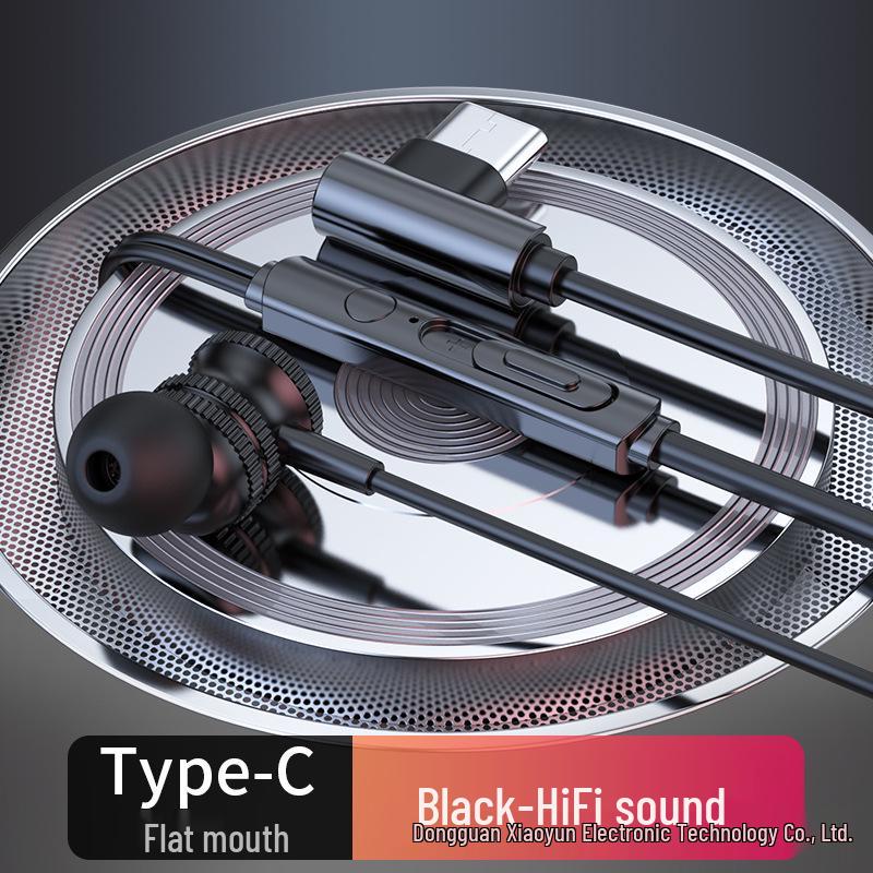 Металлические магнитные наушники-вкладыши Type-C с мощными басами и проводным управлением – Идеальны для киберспорта и игр