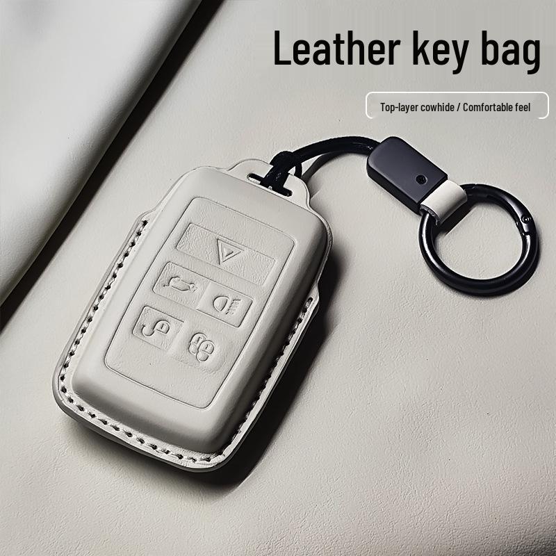 Чехол для ключей Land Rover Range Rover, Velar, Evoque, Discovery 4 и 5, Discovery Sport, Jaguar - Премиальный корпус из коровьей кожи