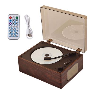 Ретро CD-плеер Перезаряжаемый Поддержка CD BT USB 3,5 мм AUX Портативный CD-плеер Совместимый с Bluetooth 5.0 Настольный CD-плеер для телефона