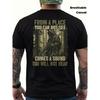 Men'S Military Sniper T-Shirt With Tactical Back Print Camo & Sniper Rifle Design - Heavyweight 180GSM Breathable Combat Shirt Suitable For Army,