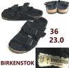 Arizona Flat Sandals 36 Size 23.0 Black Fleece Lining Made In Germany Shoes Trainers(USED)