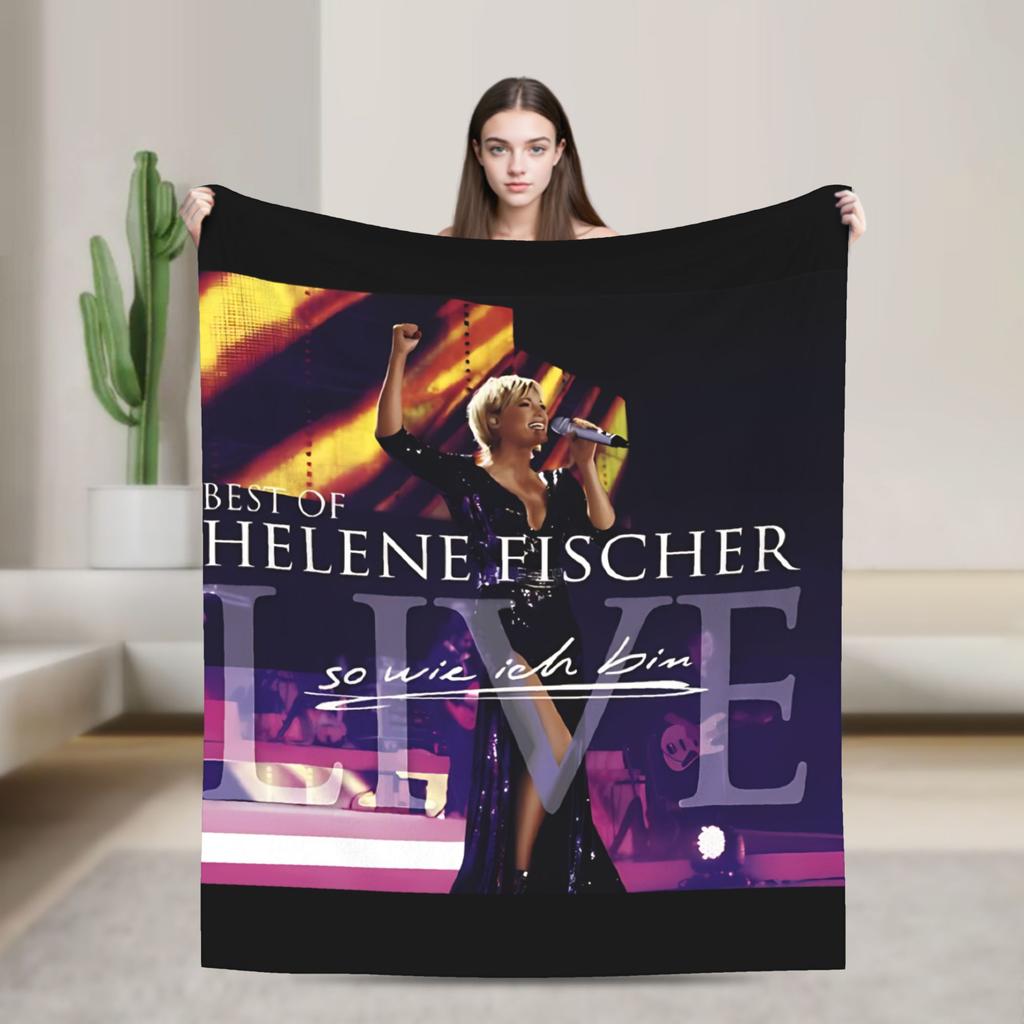 Helene Fischer German Singer Plush Blanket Kids  Flannel Throw Blanket For Living Room Super Soft Design Quality Bedspread