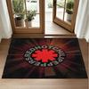 Red Hot Chili Peppers Design Crystal Velvet Rug Soft Decorative Mat for Bedroom Entrance