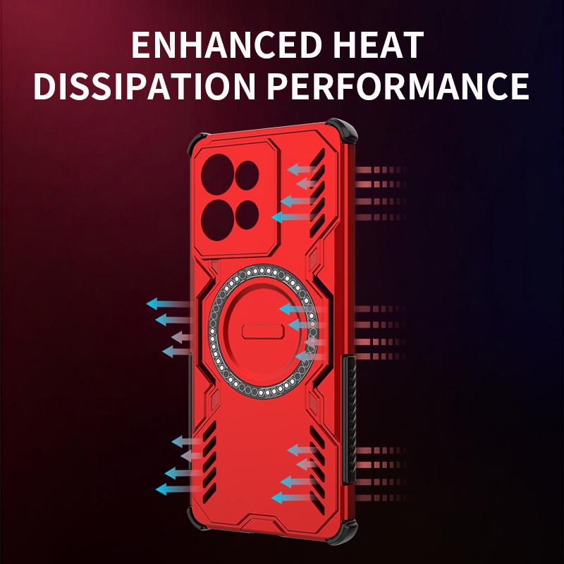 KEYSION Полый чехол для отвода тепла для Motorola Edge 50 5G 50 Neo Магнитное охлаждение Ударопрочный чехол для телефона для Edge 50 Fusion