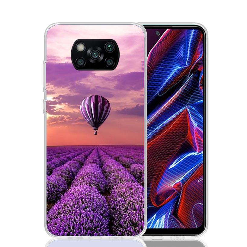 Чехол для телефона с фиолетовыми цветами лаванды для Xiaomi Poco X7 X6 X5 Pro F7 Ultra Redmi 15C 15 13 13C 12 12C 10 10A 10C 9 9A 9C 9T