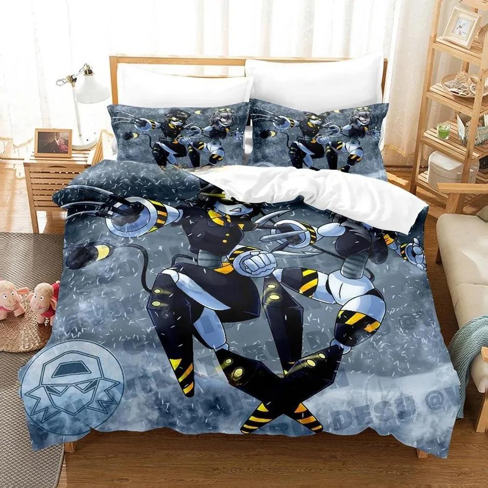 Fashion 3D Printing Anime Murder Drones Bedding Set Cartoon Three-piece Set Adult Kid Bedroom Duvet Cover Sets Home Textiles