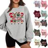 Women's Cute Printed Fashionable Round-neck Long-sleeved Sweatshirt Top