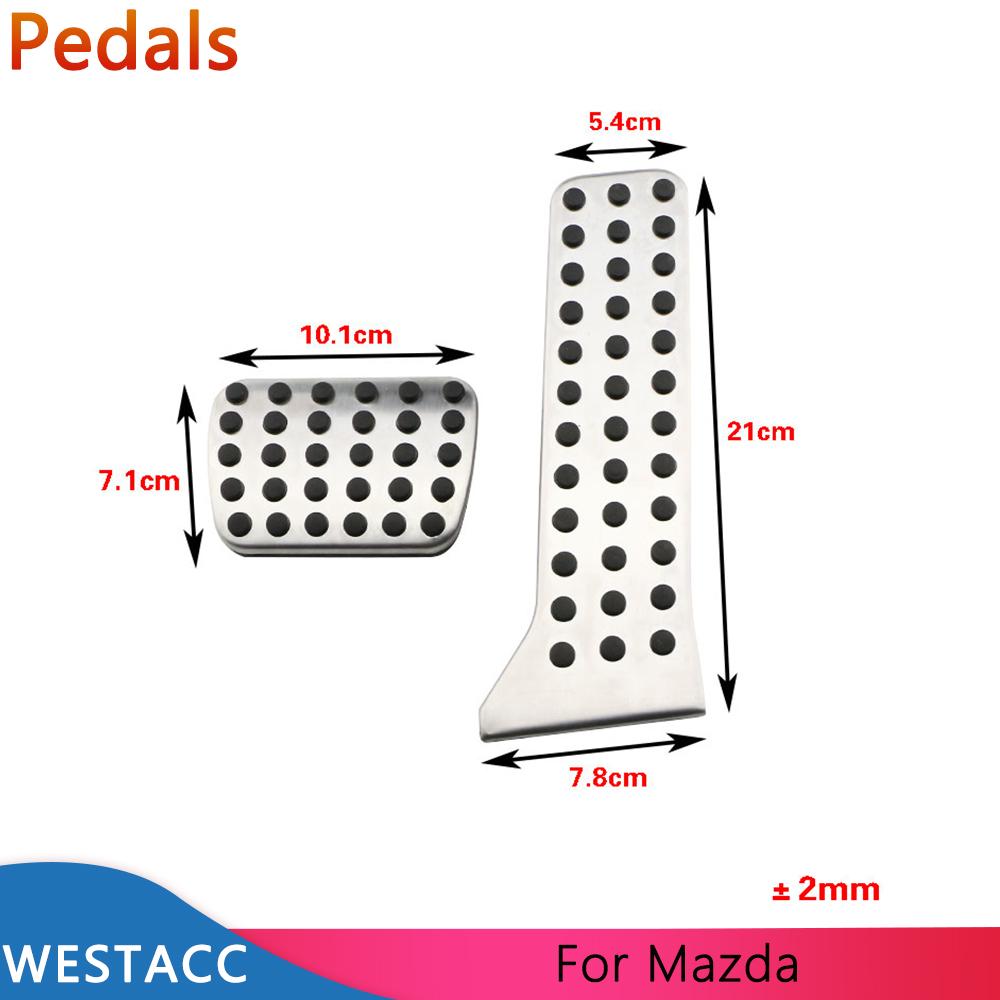 Педали автомобиля из нержавеющей стали, крышка педали газа, тормоза для Mazda 3 6 MK3 MK6 2014 2015 CX-5 CX5 Axela Atenza Parts