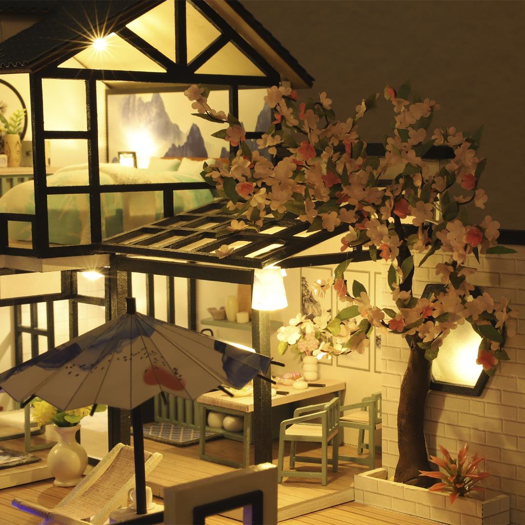 Кукольный домик своими руками, современная вилла, миниатюрный конструктор, мебель, кукольный домик, деревянная головоломка, игрушки для творчества, для взрослых и детей, подарки на день рождения