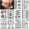 Set Black Lace Tattoo Sticker Bow Brahma Mandala Hannah Simulation Tattoo Painted Tattoo