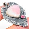 Natural Pink Opal, Rubillite Gemstone 925 Sterling Silver Pendant 1.97" I2h24