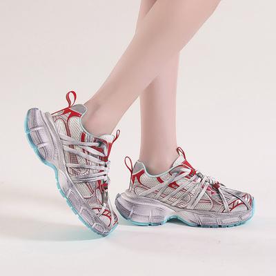 Весна 2025 новая женская обувь папа платформа пара мужские и женские ретро платформа кроссовки Париж ремешок папа обувь