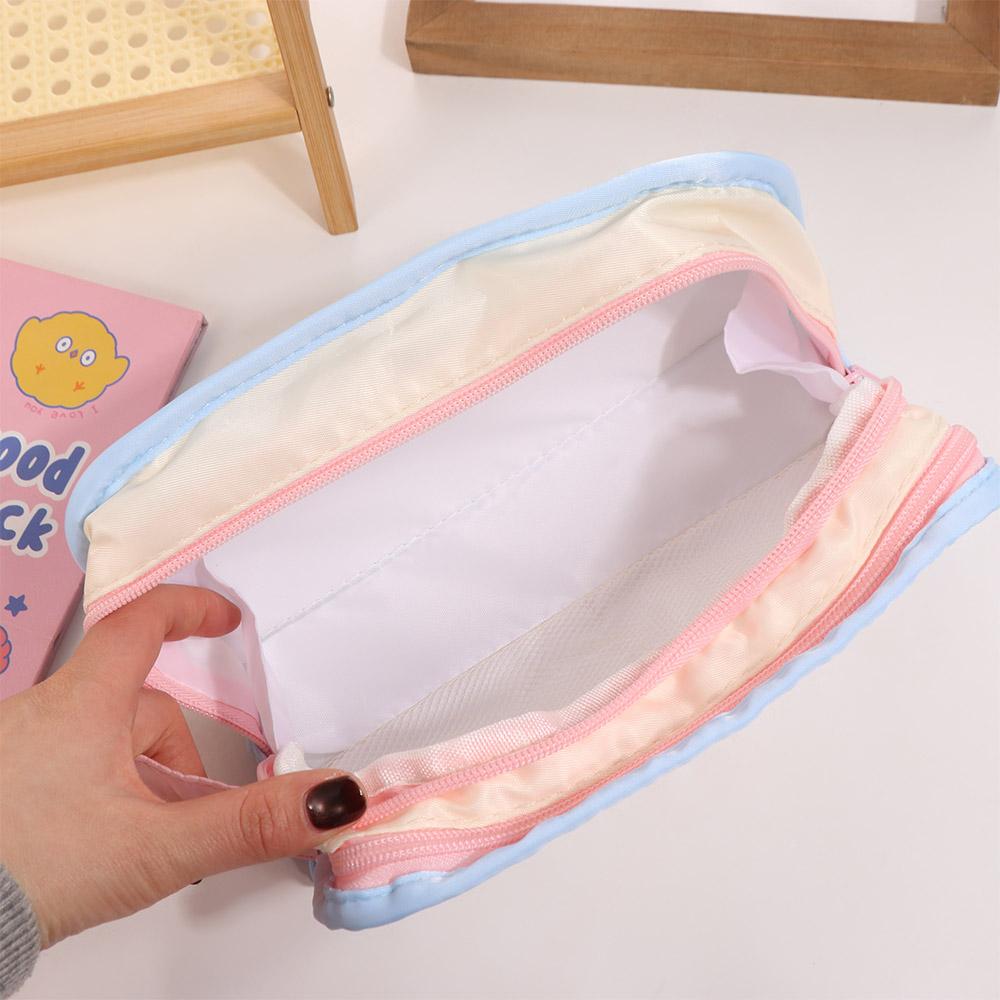 Multilayer Korean PVC Stationery Bag Desktop Storage Ins Pencil Pouch Children Kids