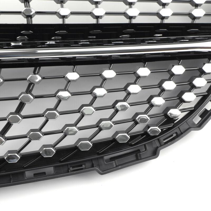 New Front Diamond Grill Grille For Benz W205 C Class C250 C300 C400 2015-2018