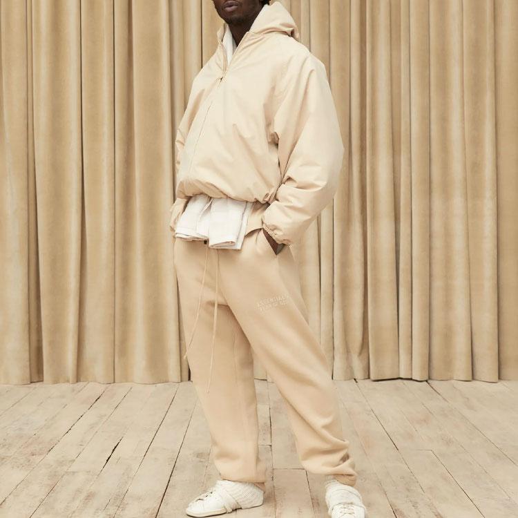 Fear of God Essentials Мужская куртка с полной молнией SS23 Drop2 Песочный Белый FOG-SS23-328