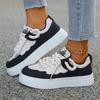 Trendy Women's Board Shoes Autumn New Casual Color Blocked Sports Thick Soled Low Top Vulcanized Shoes Platform Sneakers