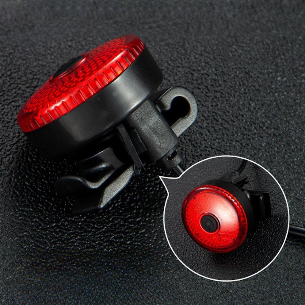 Lampka rowerowa czerwona led okrągła tylna usb opaska gumowa bryzgoodporna
