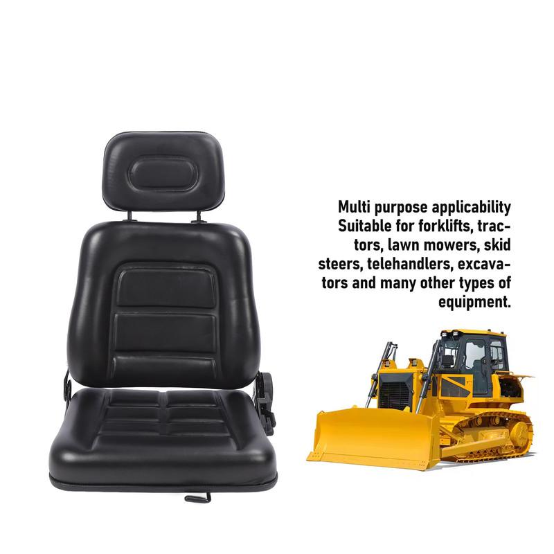 Tractor Seat 3 Level Adjustable Headrest Comfortable Wear Resistant Anti Scratch Excavator Seat for Telehandler
