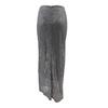 Maxi Skirt High Waist Solid Color Long Skirt with Shiny Sequin Decoration Home Commuting Street Leg-lengthening Skirt