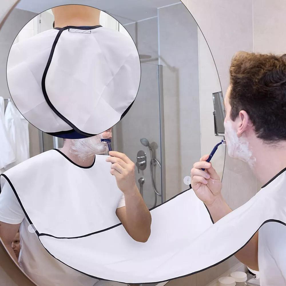 Мужской фартук для бритья, накидка для бороды, нагрудник для ухода за лицом, бритвенные волосы, взрослые нагрудники, чистка бритвы, парикмахерский подарок для мужчины, чистый фартук