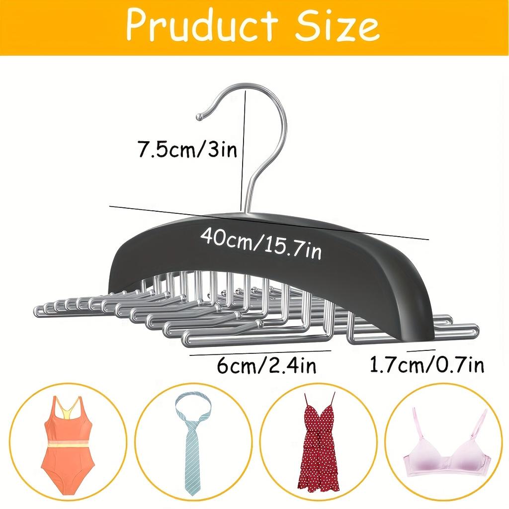 24-Hook Space-Saving Metal Hanger Organizer - Closet Storage Solution for Neatly Organized Wardrobe, Hangers for Clothes