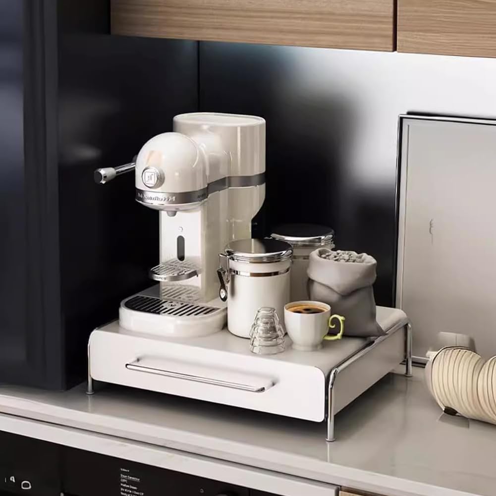 Ящик для хранения капсул HEEOREV, держатель для кофейных капсул, металлический ящик для хранения капсул, держатель для 1 ящика, пыленепроницаемый, легко чистится, идеально подходит для небольших