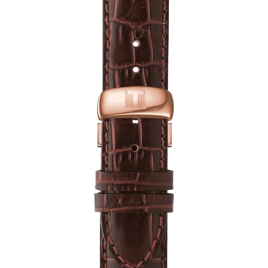 Tissot Мужские модные часы T006.407.36.033.00 с кожаным ремешком и серебристым циферблатом
