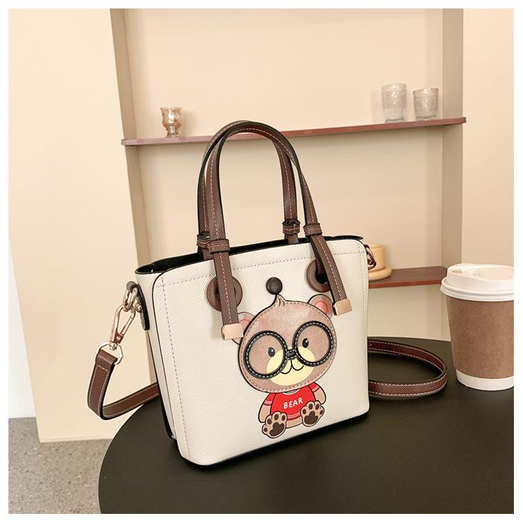 Contrast Color Cute Tote Bag, Large Capacity Fashion Choice.